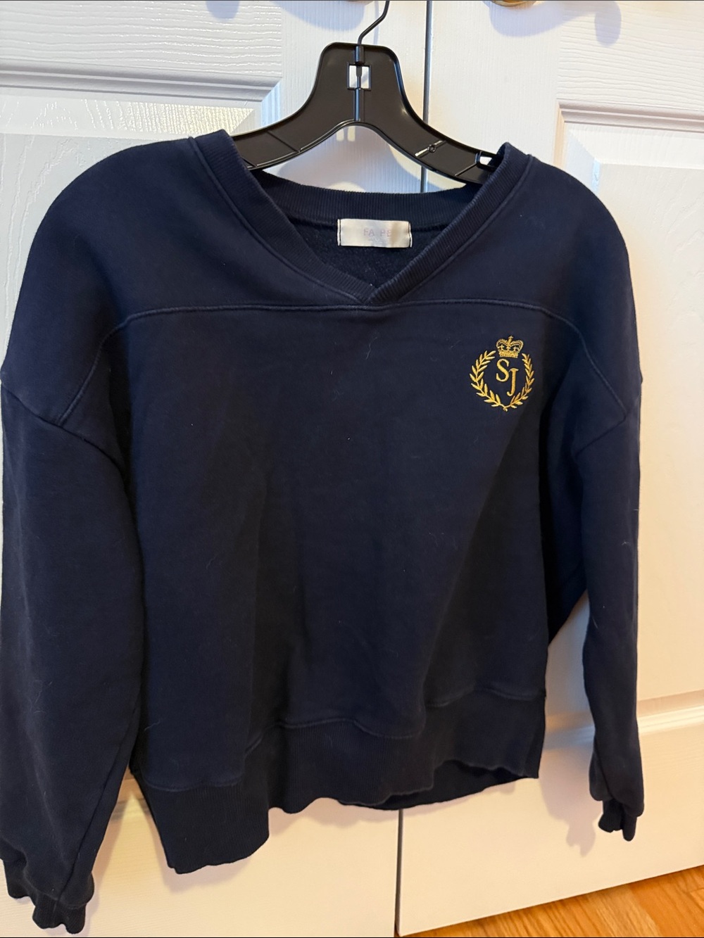 Women's Navy Crest Sweatshirt - SJ Embroidered
